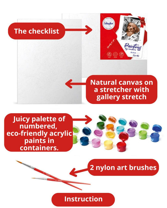 Painting by Numbers kit Multicolored hydrangeas KHO3299