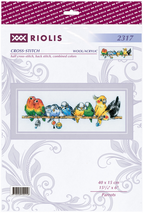 Parrots R2317 Counted Cross Stitch Kit