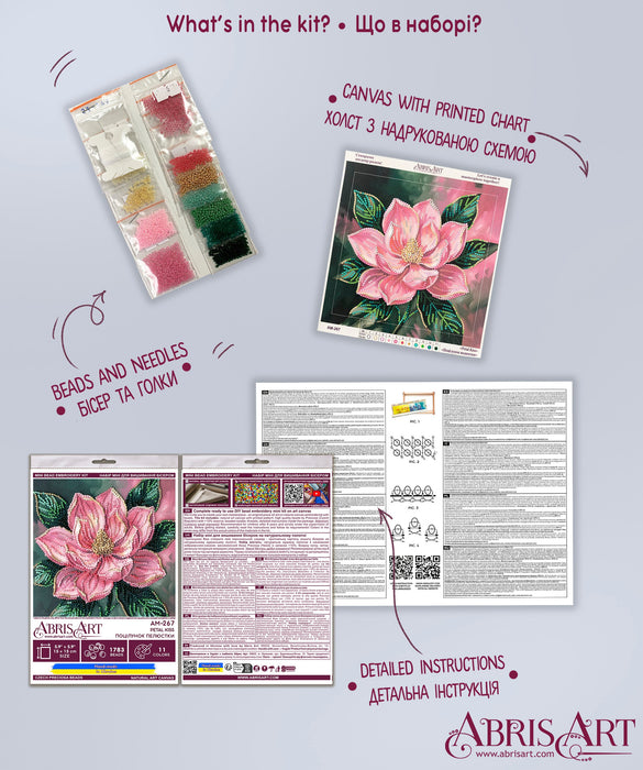 Mini Bead embroidery kit - Petal Kiss AM-267