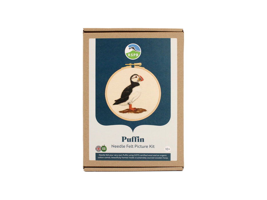 Felting Kit - Puffin 2D Kit. In Support of RSPB Charity