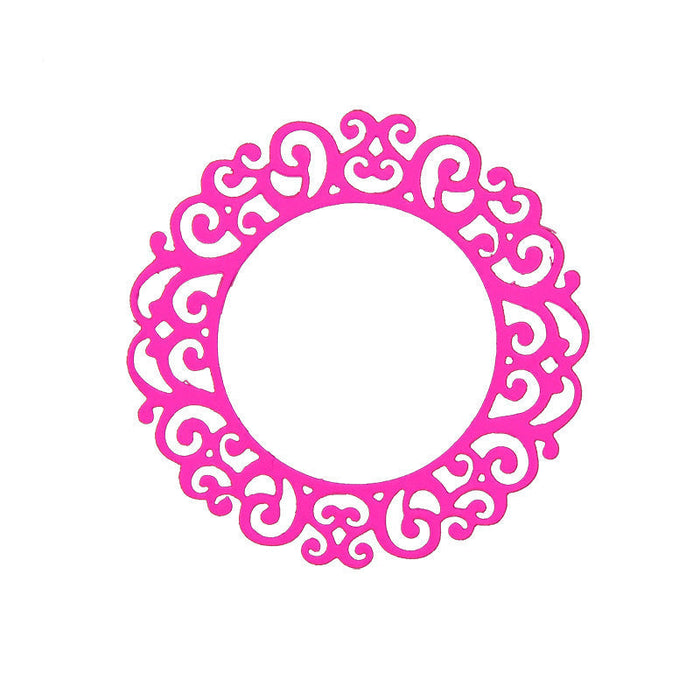 Ornamental Round Frame Scrapbooking Cutting Die by Wizardi QJ108