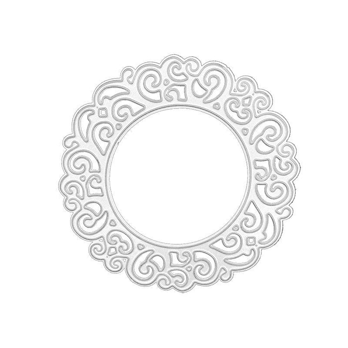 Ornamental Round Frame Scrapbooking Cutting Die by Wizardi QJ108
