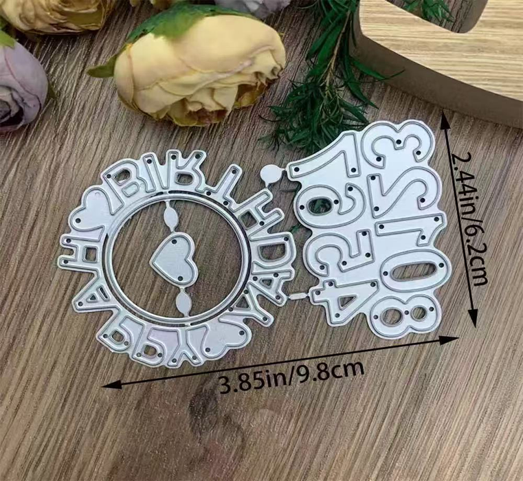 Happy Birthday Scrapbooking Carbon Steel Cutting Die QJ142