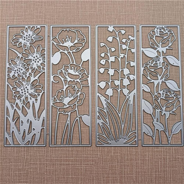 Floral Scrapbooking Cutting Die by Wizardi QJ143
