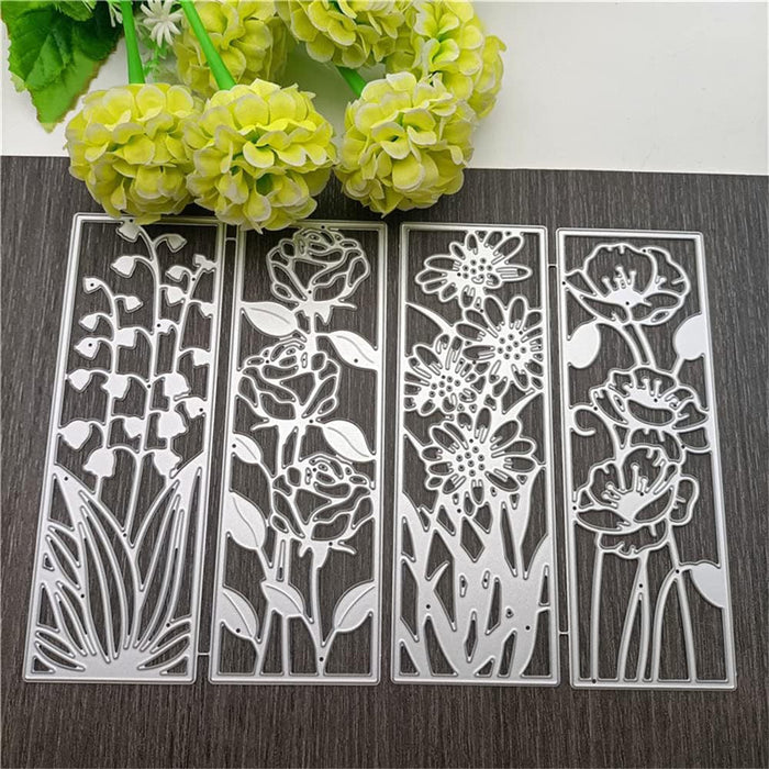 Floral Scrapbooking Cutting Die by Wizardi QJ143
