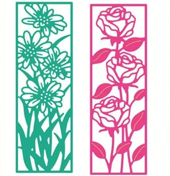 Floral Scrapbooking Cutting Die by Wizardi QJ143