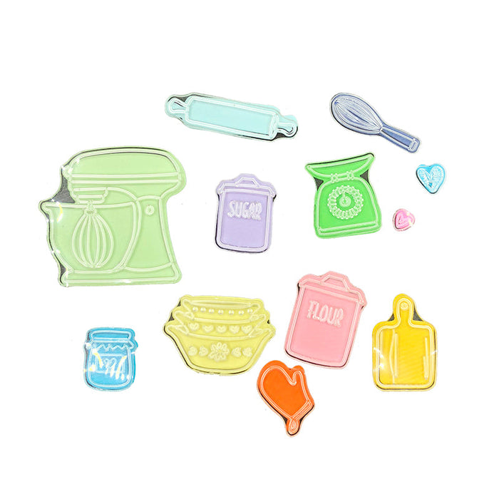 Kitchen Tools Clear Stamp & Metal Die Set QS01