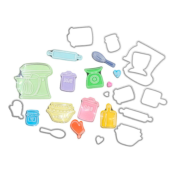 Kitchen Tools Clear Stamp & Metal Die Set QS01