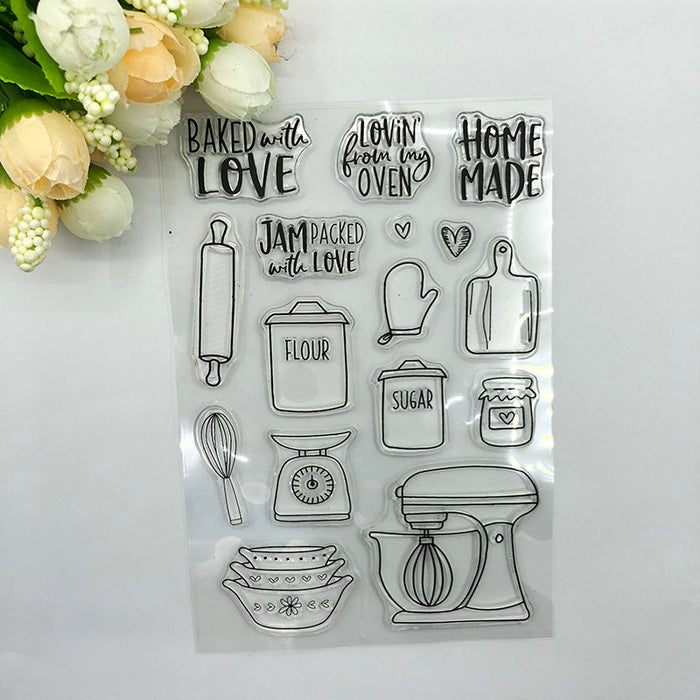 Kitchen Tools Clear Stamp & Metal Die Set QS01