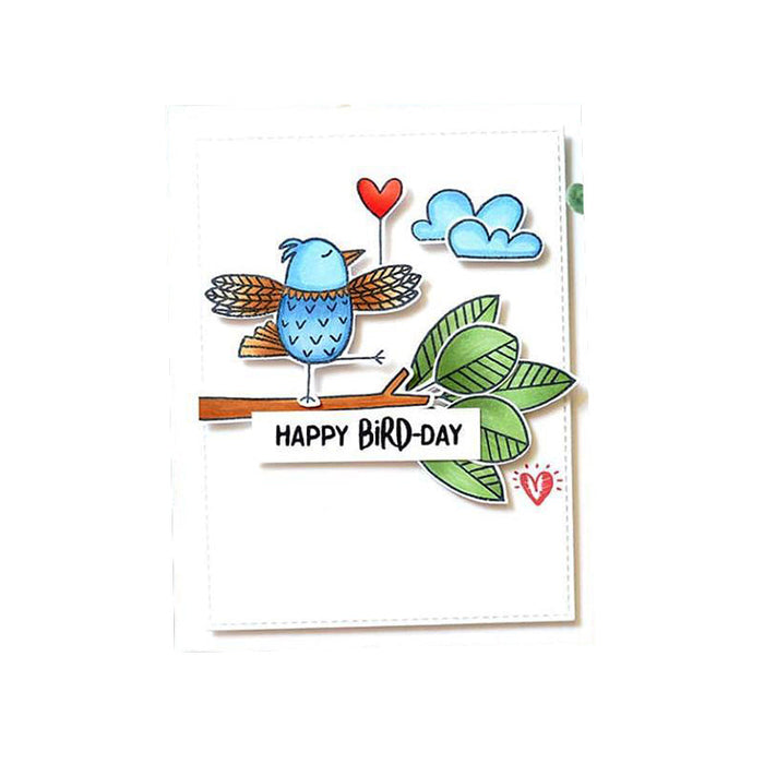 Happy Birds Clear Stamp & Metal Die Set QS03