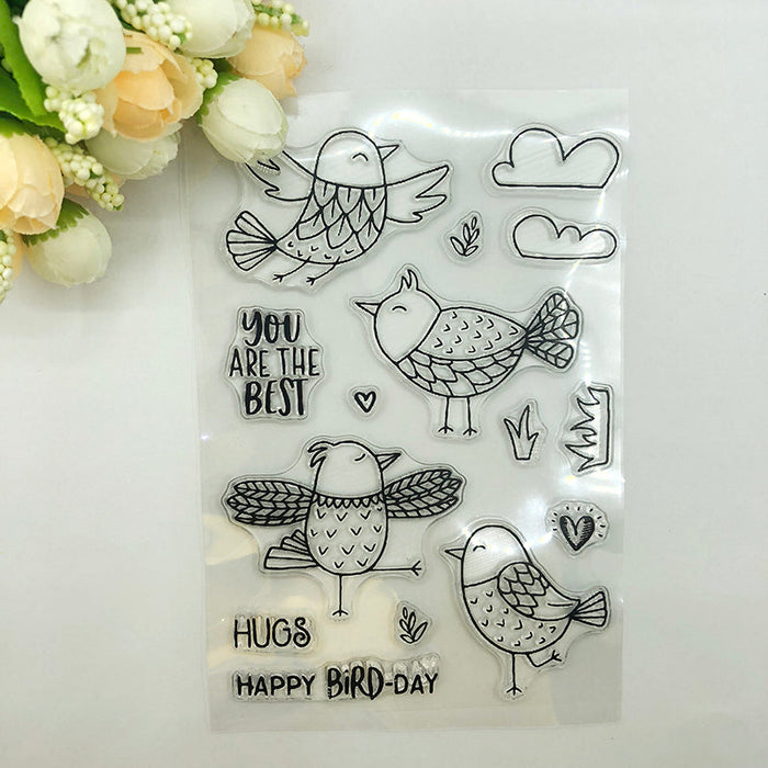 Happy Birds Clear Stamp & Metal Die Set QS03