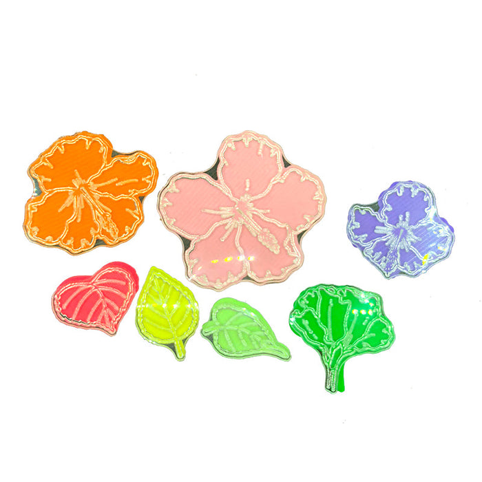 Hibiscus Flowers Clear Stamp & Metal Die Set QS04