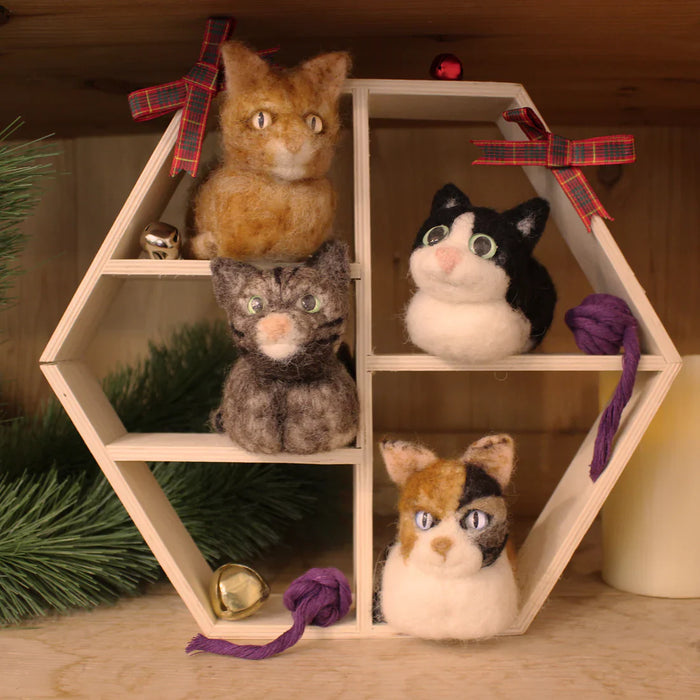 Felting Kit - Realistic Cat Loaf Needle Felt SmallKit - makes 1