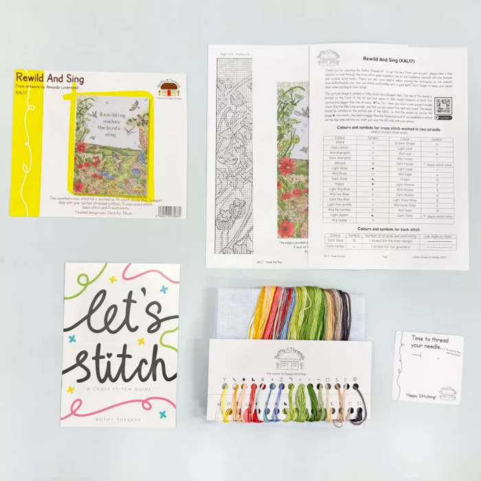 Rewild and Sing XAL17 Counted Cross Stitch Kit
