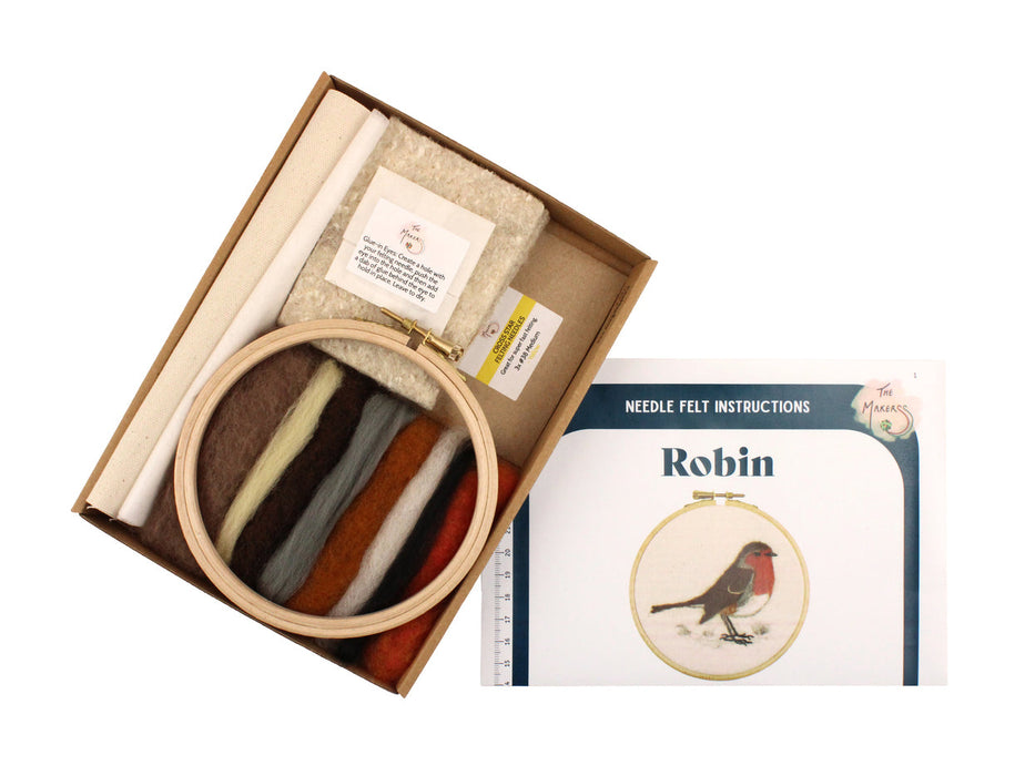 Felting Kit - Robin 2D Kit. In Support of RSPB Charity