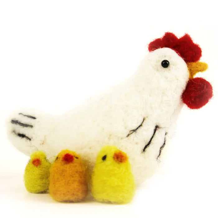 Felting Kit - Round Hen with Chicks Small Needle FeltKit