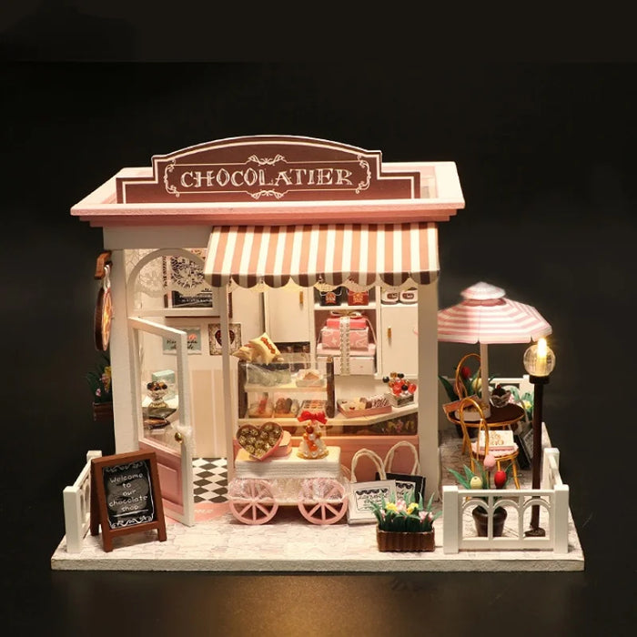 Miniature Wizardi Roombox Kit - Chocolatier Dollhouse Kit