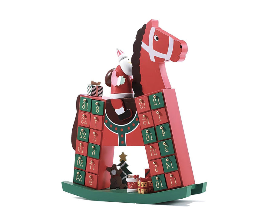 Santa's Wooden Horse Advent Calendar Wizardi F07M6-16