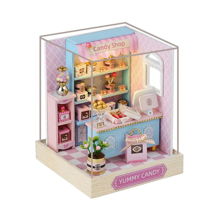 Miniature Wizardi Roombox Kit - Yummy Candy Dollhouse Kit