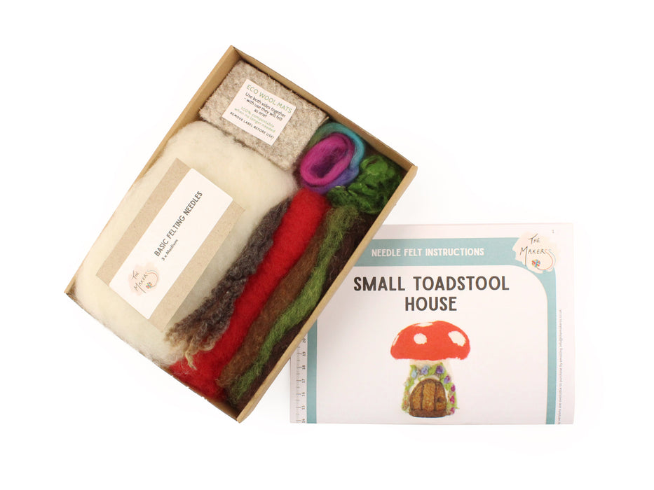 Felting Kit - Small Toadstool House Needle Felt Kit