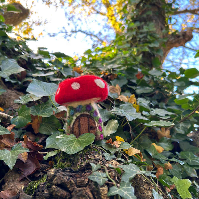 Felting Kit - Small Toadstool House Needle Felt Kit