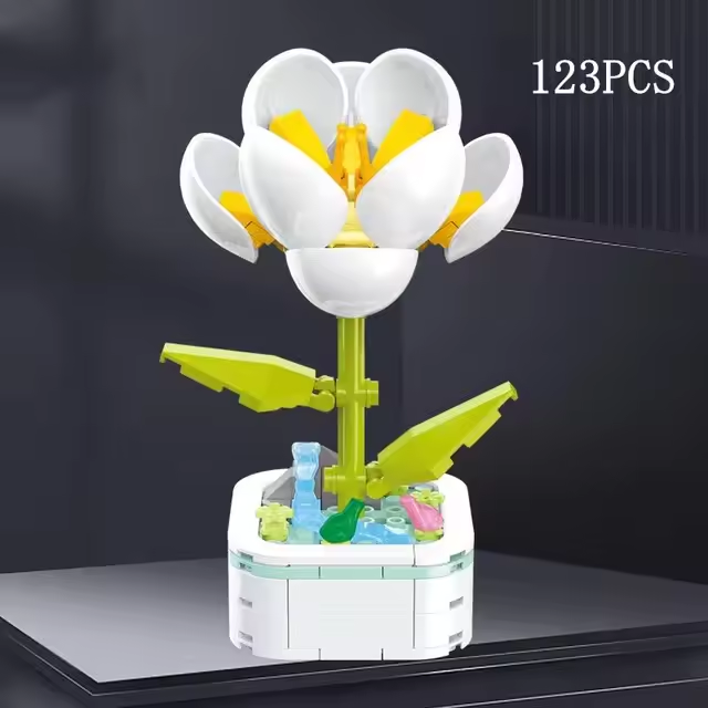 Camellia Building Brick Potted Flower F07M9-9(103)-C6