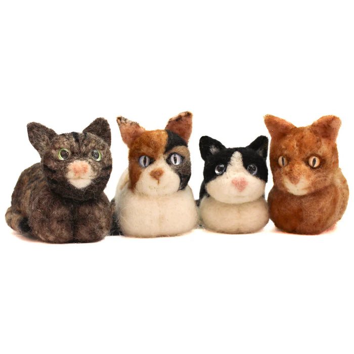 Felting Kit - Realistic Cat Loaf Needle Felt SmallKit - makes 1