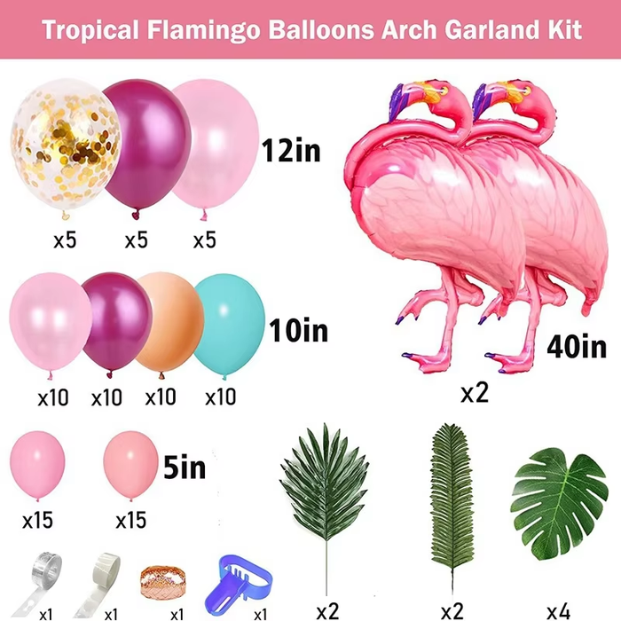 Hawaiian Flamingo Balloon Set F07M2-32 EMB0130