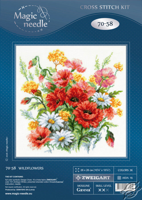 Wildflowers 70-58 Counted Cross-Stitch Kit