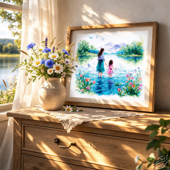 With Mom! 70-60 Counted Cross-Stitch Kit