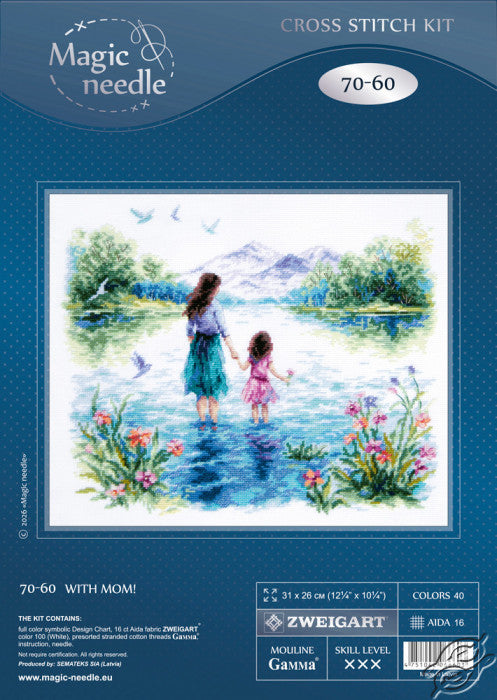 With Mom! 70-60 Counted Cross-Stitch Kit