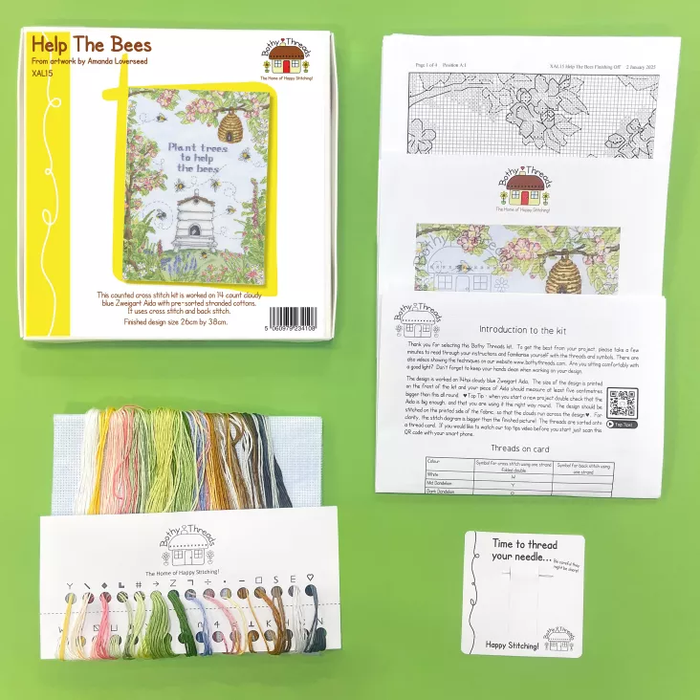 Help The Bees XAL15 Counted Cross Stitch Kit