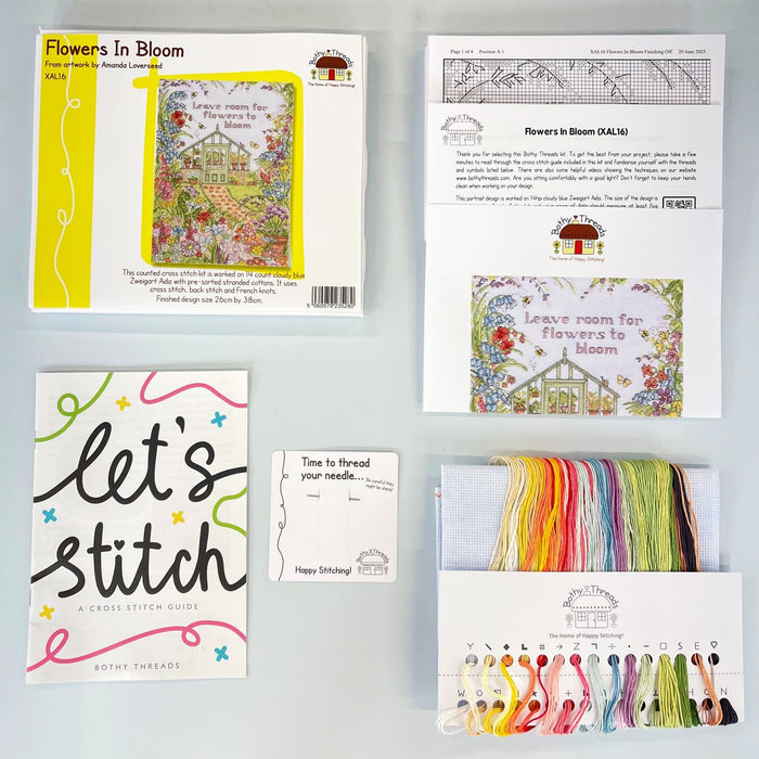 Flowers In Bloom XAL16 Counted Cross Stitch Kit