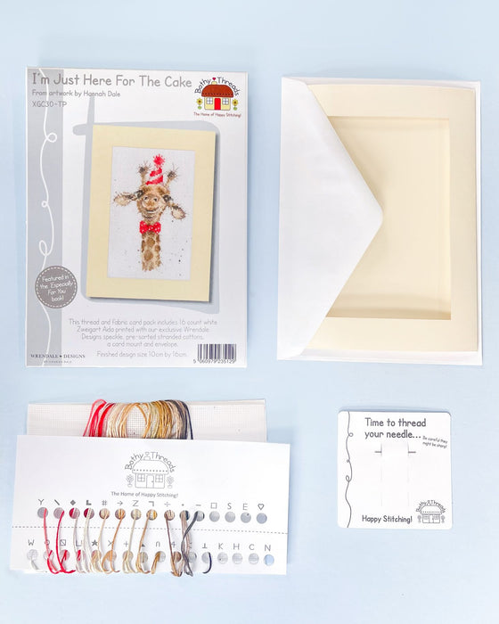 I'm Just Here For The Cake XGC30-TP Counted Cross Stitch Kit