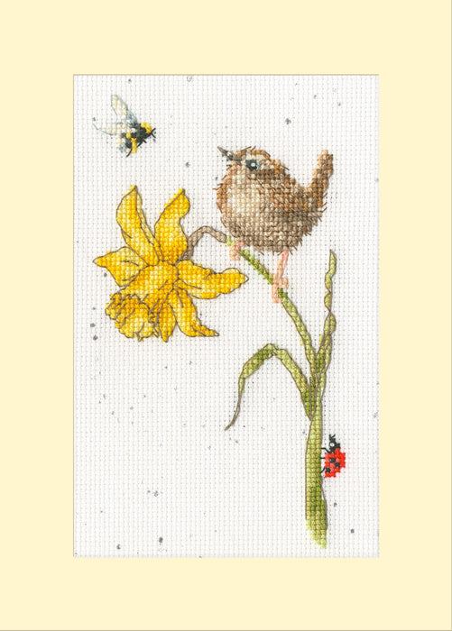 The Birds And The Bees Greetings Card XGC43 Counted Cross Stitch Kit