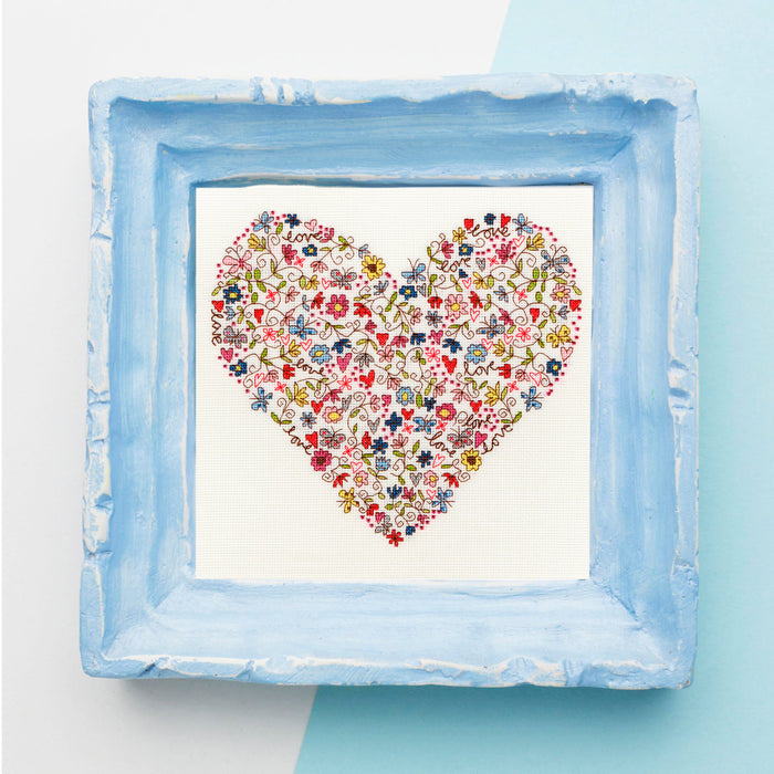 Love Heart XKA1 Counted Cross Stitch Kit