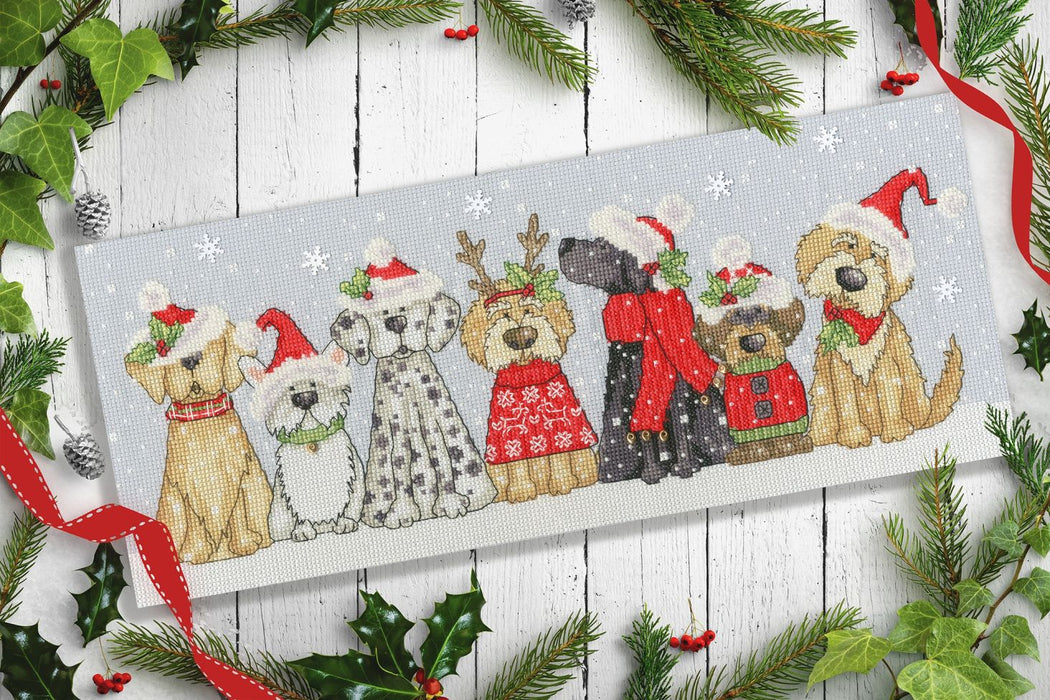 Holiday Hounds XKTB10 Counted Cross Stitch Kit