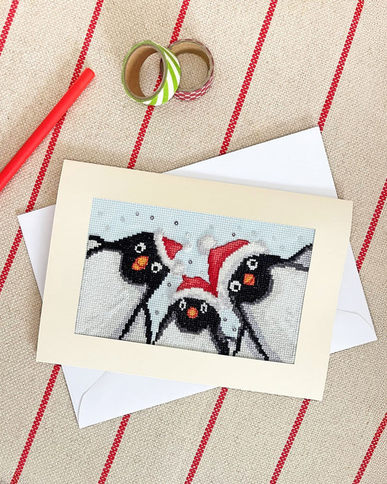Penguin Selfie XMAS89 Counted Cross Stitch Kit