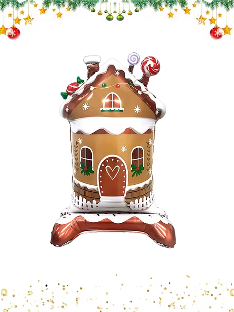 Christmas Gingerbread House Standing Foil Balloon Decoration F07M1-48