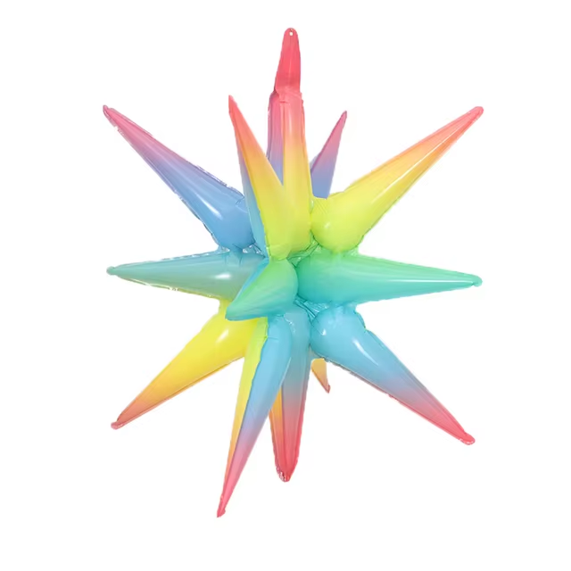 Rainbow Explosion Star Foil Balloon F07M1-75 Pink