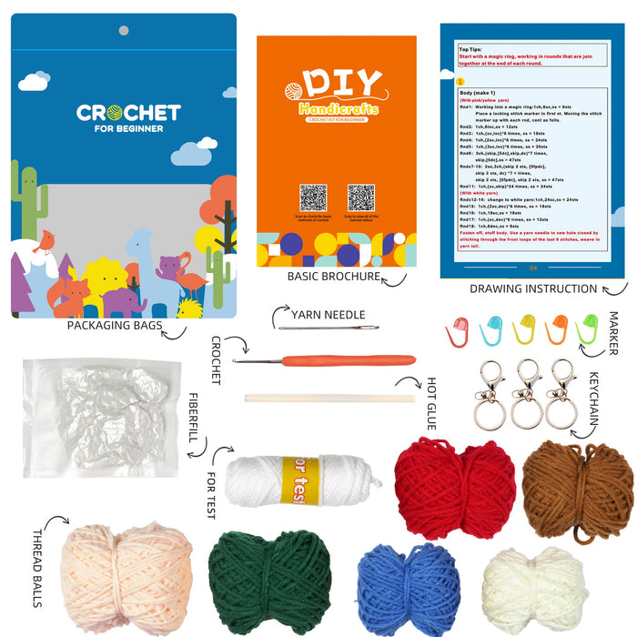 Gnome Amigurumi DIY Crochet Kit Wizardi F07N8-M26
