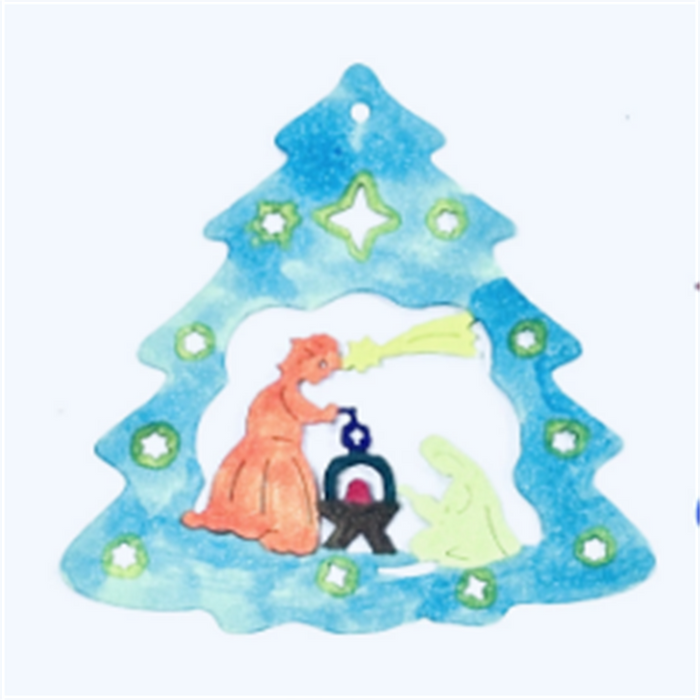 Nativity Scene Scrapbooking Cutting Die by Wizardi QJ131