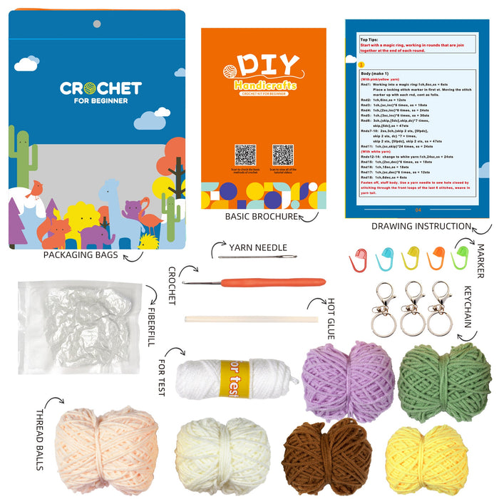 Gnome Amigurumi DIY Crochet Kit Wizardi F07N8-M25
