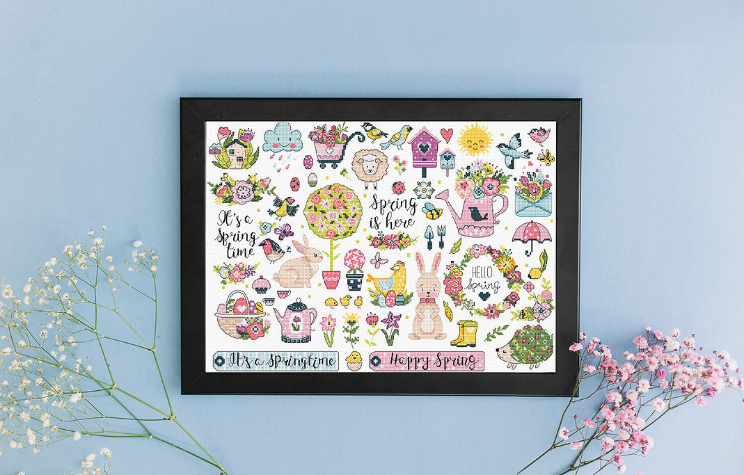 Spring Sampler L9937 Counted Cross Stitch Kit