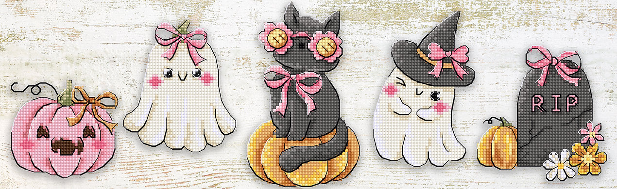 Boo Crew Ornaments L9944 Counted Cross Stitch Kit