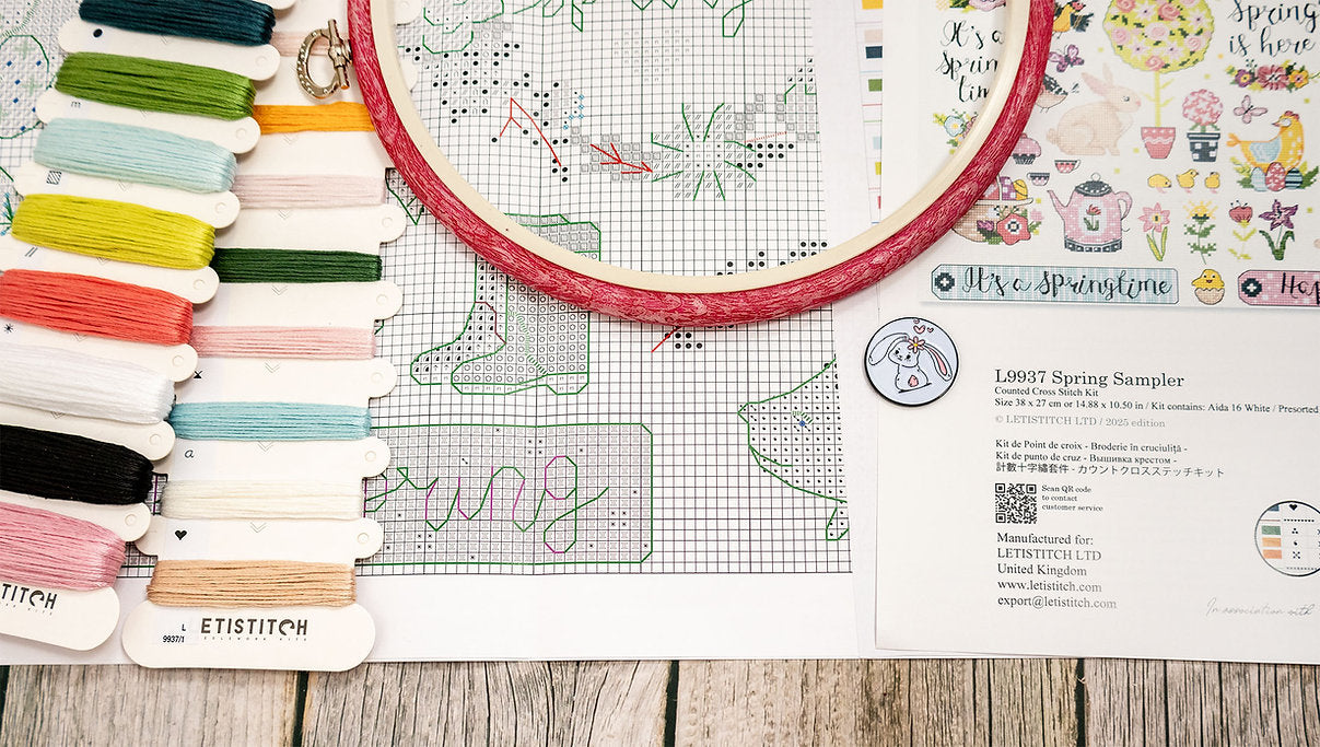 Spring Sampler L9937 Counted Cross Stitch Kit