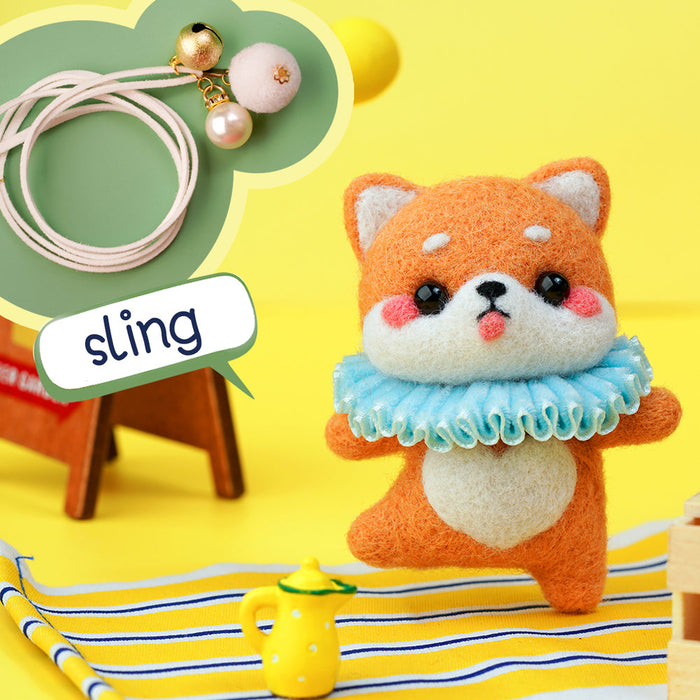 Puppy Needle Felting Kit. Wizardi DIY Wool Craft Kit F07N8-W182