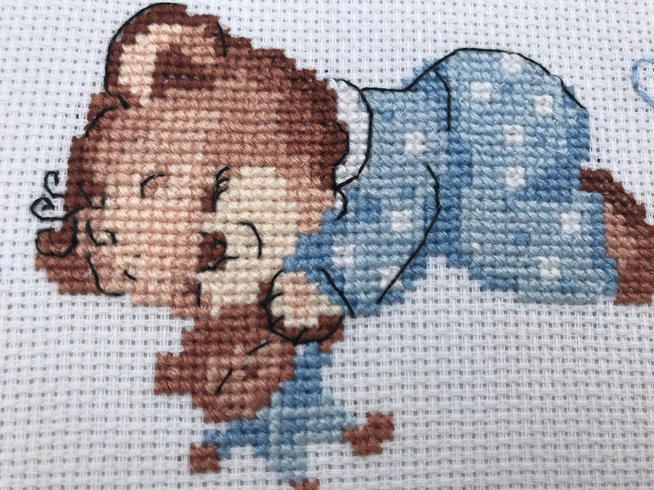Boys Birth Announcement R1124 Counted Cross Stitch Kit