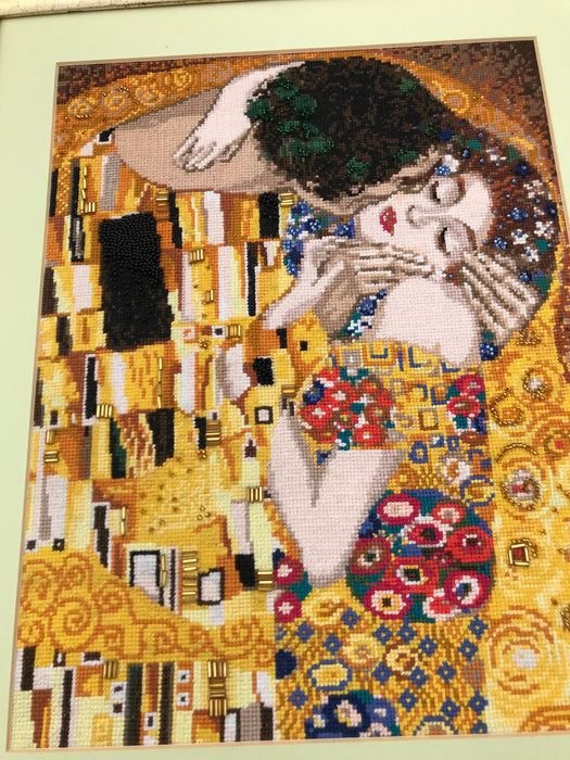 The Kiss after G. Klimt's Painting R1170 Counted Cross Stitch Kit
