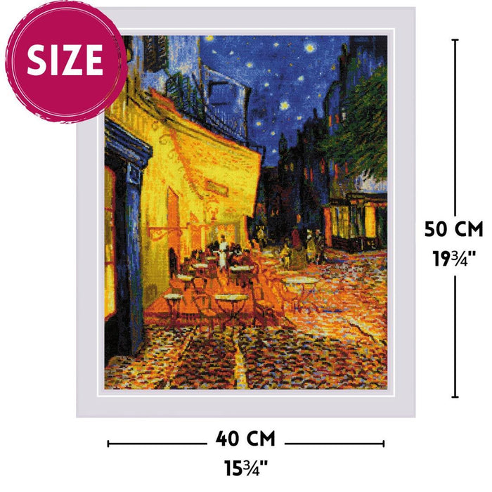 Caf√© Terrace at Night after V. Van Gogh's Painting 2217R Counted Cross Stitch Kit - Wizardi